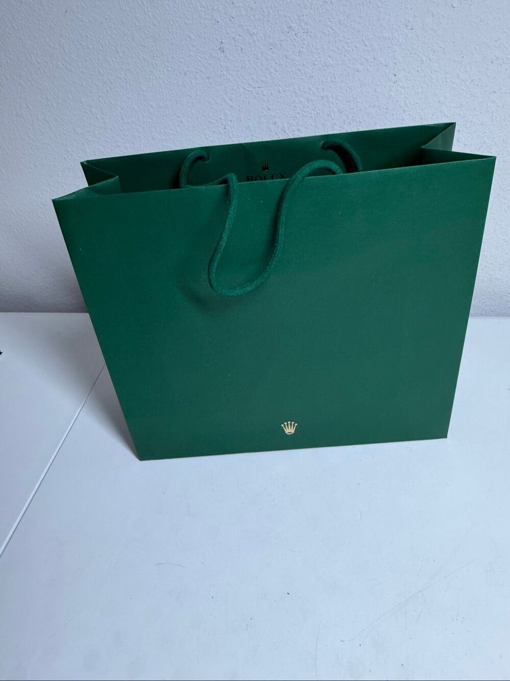 Rolex Green Luxury Watch Gift Shopping Bag Paper Bag 10.5″ x 12″